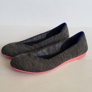 Rothy's Grey and pink sole flats size 7